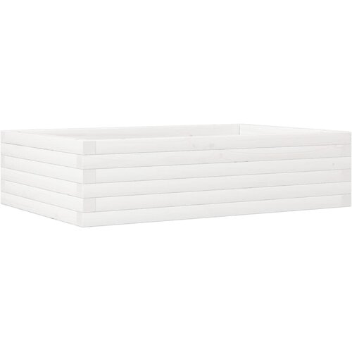 Vrtna sadilica bijela 90 x 60 x 23 cm od masivne borovine Slike