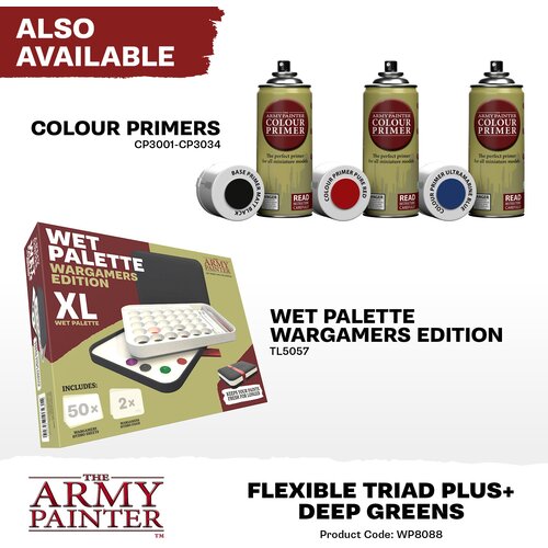 The Army Painter Warpaints Fanatic: Deep Green Flexible Triad PLUS+ - 1 set. Slike
