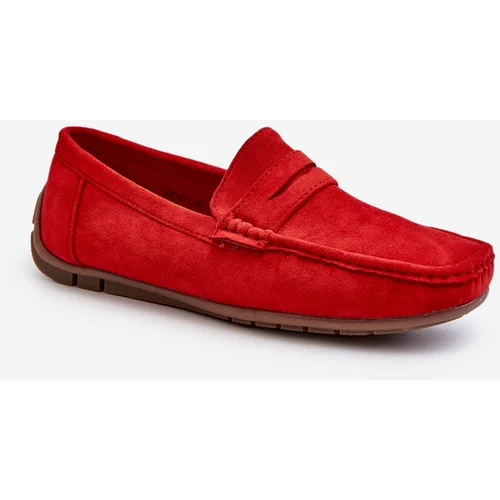 Kesi Men's Red Suede Loafers Wesley