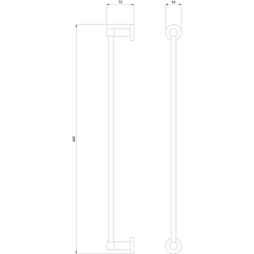  omnires MP60216BL - zidni držač za pe&amp;scaron;kire modern project 60 cm mat crne boje Slike