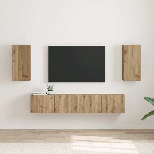 VidaXL TV zidni ormar 2 pcs Umjetnička hrastovina 30 x 31 x 60 cm Slike