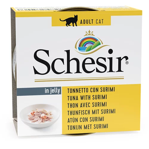 Schesir Varčni paket pločevinke v želeju 24 x 85 g - Tuna s surimi