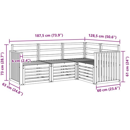  Set vanjskih sofa 4 kom. Prirodna Poliester Slike