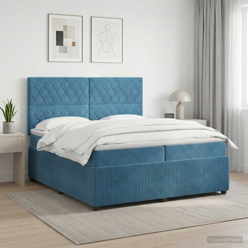  Boxspring krevet s madracem Plava 200 x 200 cm Bar&scaron;un Cijene
