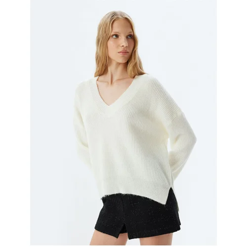 Koton V Neck Basic Long Knitted Sweater