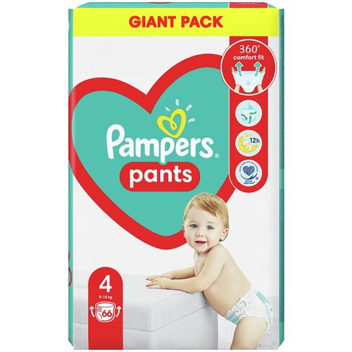 Pampers pants gp 4 maxi pelene za bebe 9-15kg, 66kom Slike
