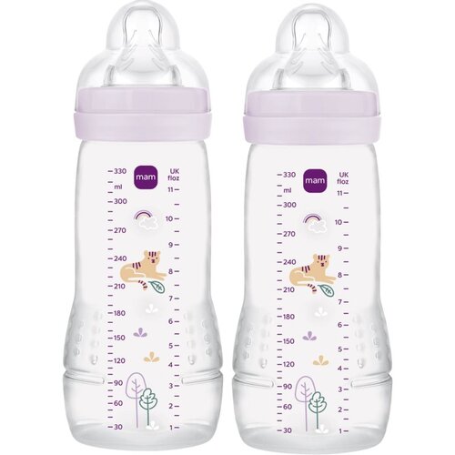 Mam Easy Active&trade; Baby Bottle steklenička za otroke 4m+ Purple 2x330 ml Cene