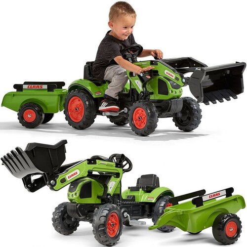 Falk Traktor na pedale Claas sa prikolicom Slike