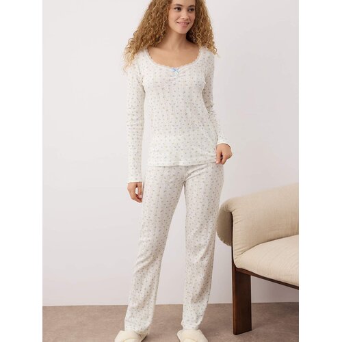 Trendyol Ženski set pidžame Thmaw26Pt00165, Beli Cene