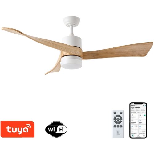  ZEVENTI - LED Plafonski ventilator NATURITO LED/18W/230V Wi-Fi Tuya bela/hrast + daljinski upravljač Slike