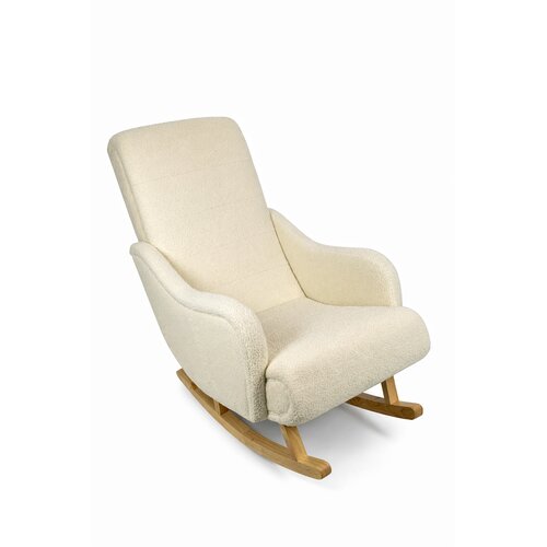 AMC HOME Fotelja za ljuljanje Tedy, 63x115x93cm, Bela Cene