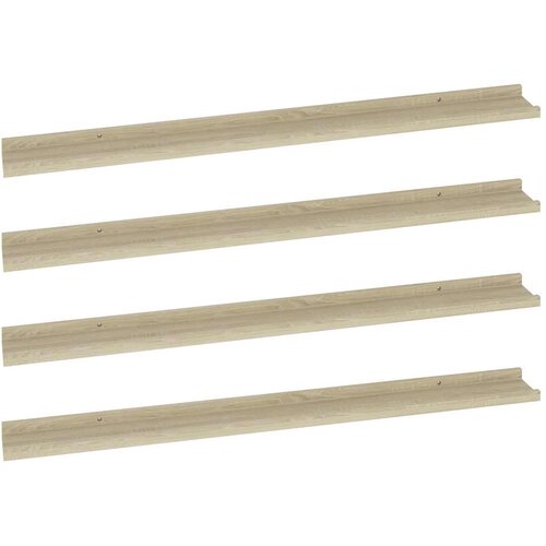  Zidne police 4 kom boja hrasta sonome 100 x 9 x 3 cm Slike
