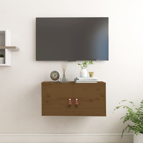 VidaXL Zidni ormarić boja meda 60 x 30 x 30 cm od masivne borovine Slike