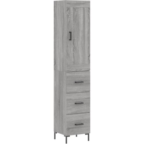 vidaXL Visoka omara siva sonoma 34,5x34x180 cm inženirski les, (20819544) Cene