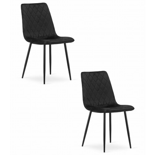 Brandless Stol TURIN - črni žamet x 2, (22030897) Slike