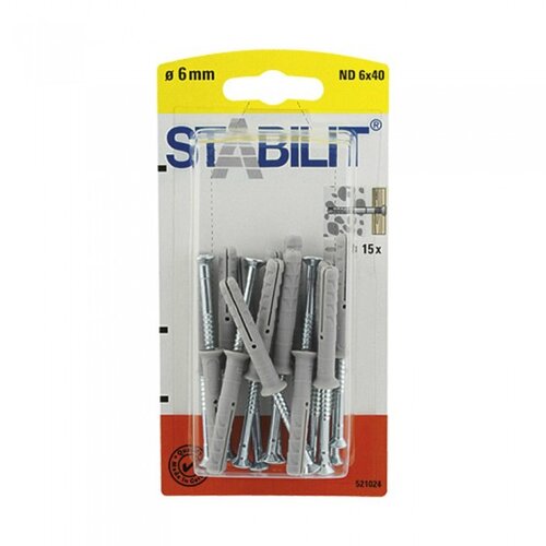 STABILIT udarna tipla ND (Promjer tiple: 6 mm, Duljina tiple: 40 mm, Prikladno za: Puni građevinski materijali i cigla, 15 Kom.) Cijene