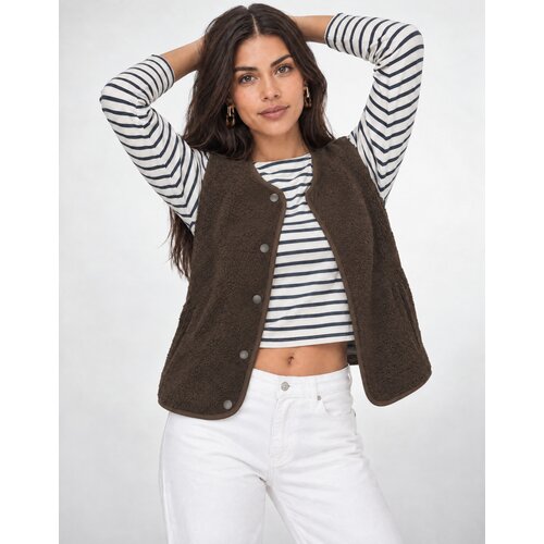 Vero Moda Telovniki &amp;amp; Jope VMMAYA SL GILET Kostanjeva Slike