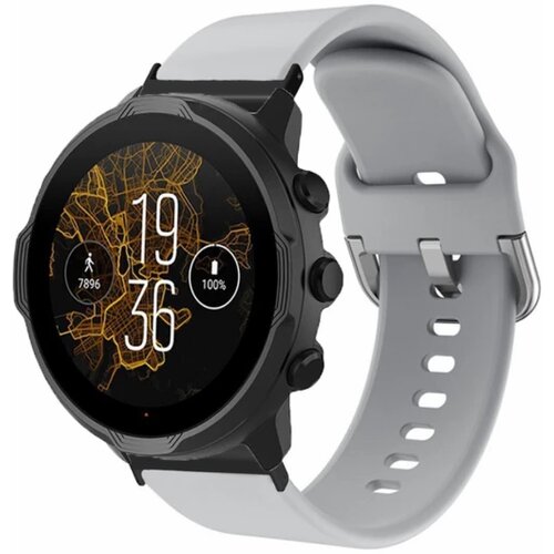  Silikonska narukvica 24mm za sat Suunto Spartan Sport Wrist HR Baro / Suunto 7 - Grey Cene
