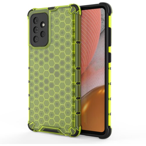  Honeycomb pancirna futrola sa silikonskim okvirom za Samsung Galaxy A72 5G/Galaxy A72 4G - Zelena KP10261 Cene
