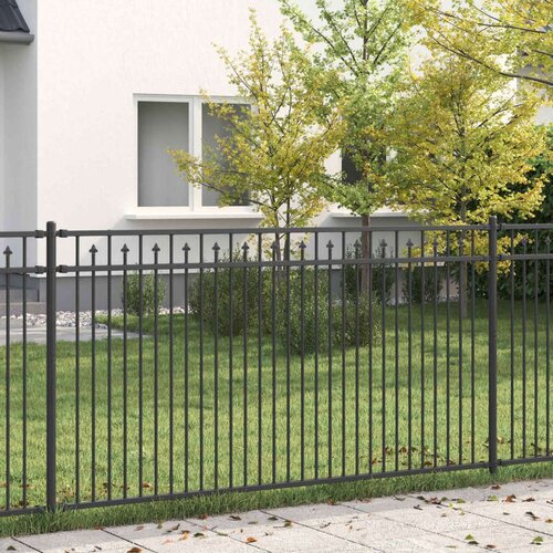  Spike Fence Črna 200 x 150 cm Pra&scaron;no lakirano jeklo, (5000157915) Cene