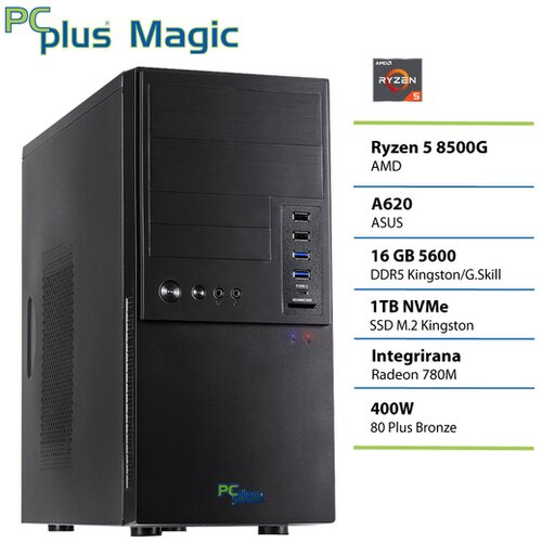 PCPLUS namizni računalnik Magic Ryzen 5 8500G/16GB/SSD 1TB/brez OS/Radeon 740M 147988 Cene