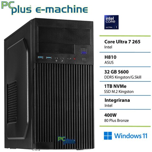 PCPLUS namizni računalnik e-machine Core Ultra 7 265/32GB/SSD 1TB/Windows 11 Home/integrirana Intel Graphics 148002 Cene