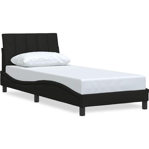 VidaXL posteljni okvir brez vzmetnice Črna 80x200cm Tkanina, (21790900) Slike