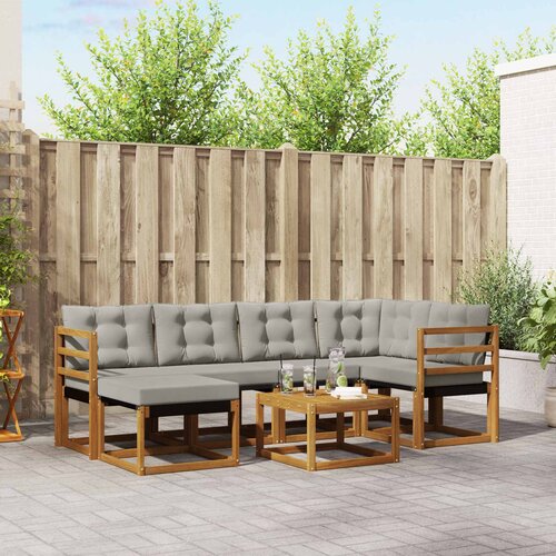  Set vanjskih sofa 7 kom. Prirodna i svijetlo siva Cijene
