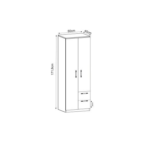 Hanah home ormar merlin 2 white (382NRC1162) Slike