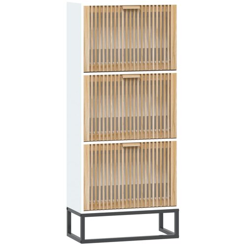 Maison Chic Omarica za obutev - Kopa za čevlje bela 52x25x120 cm inženirski les, (21778154) Cene