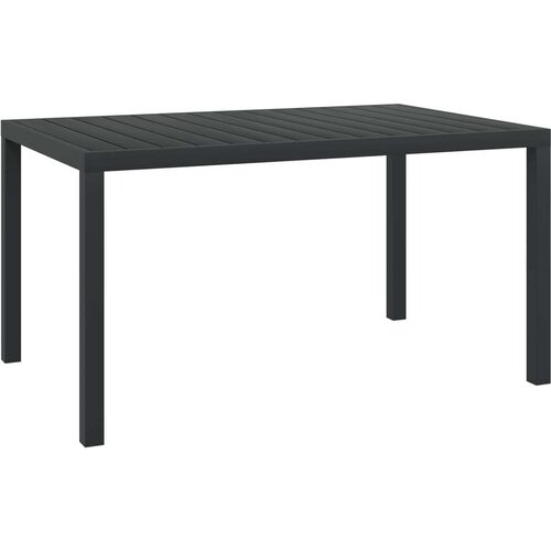 VidaXL 7-dijelni vrtni blagovaonski set crni aluminijski Slike
