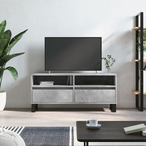 TV ormarić boja betona 100x34,5x44,5 cm od konstruiranog drva Cene