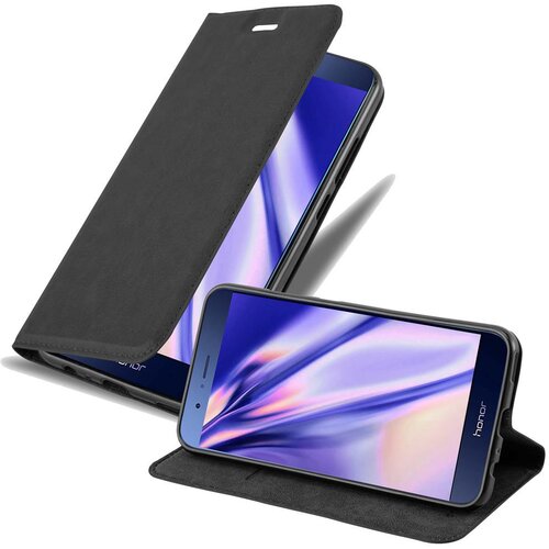 Cadorabo Ohi&scaron;je, združljivo z Honor 8 PRO v nočna črna - Za&scaron;čitni ovitek z magnetnim zapiranjem, stoječo funkcijo in režo za kartice, (20560813) Cene