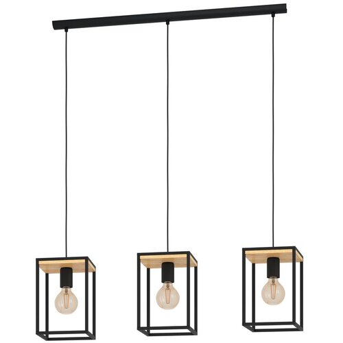Eglo Viseća lampa LIBERTAD 3xE27 88 cm crna/drvo 99855 Cene