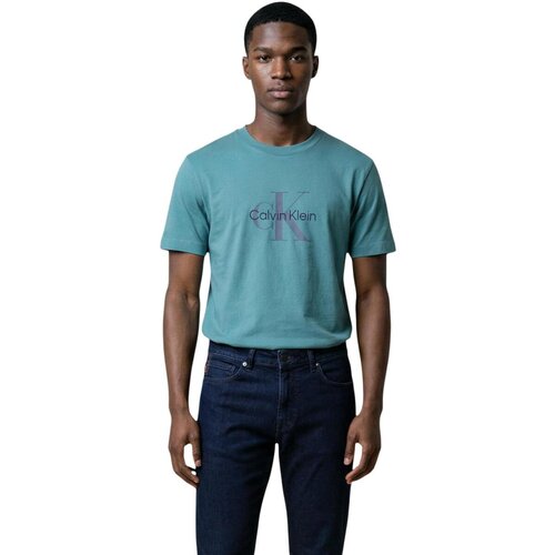 Calvin Klein Jeans Majice s kratkimi rokavi SS Hero Monologo Tee LV04RB862G - Multi Zelena Cene