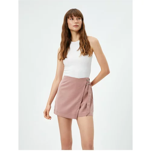 Koton Mini Shorts, Skirt, Modal-Mix Belt Detailed.