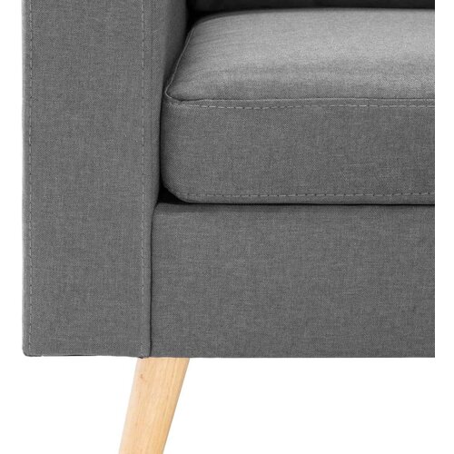  2-dijelni set sofa od tkanine svjetlosivi Slike