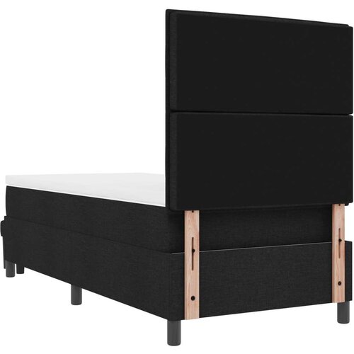  Krevet s kutijom s madracem i klupom Crna 90x190 cm Tkanina Slike