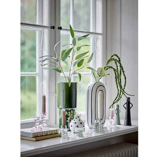 Bloomingville Bela keramična ročno poslikana vaza (vi&amp;scaron;ina 11 cm) Fian &amp;ndash; Slike