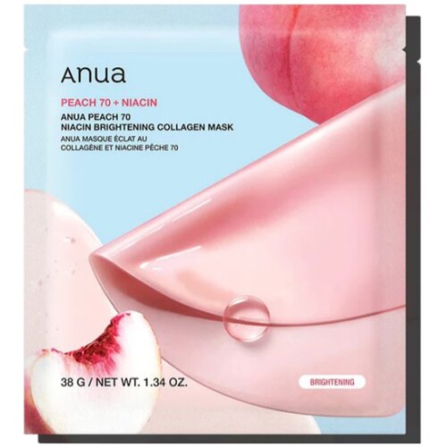 Anua peach 70% Niacin Brightening Collagen Mask posvjetljujuća maska za lice s kolagenom 1 kom Cijene