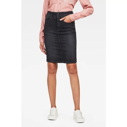 G-star Skirt - Lynn Slim Skirt Black-Grey