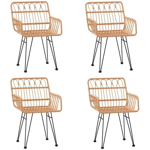  5-dijelni vrtni blagovaonski set od poliratana Smeđa 80 x 80 x 74 cm Slike
