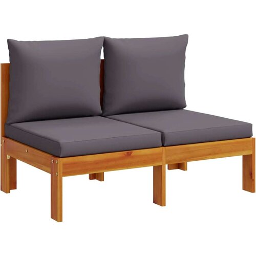 VidaXL 5-dijelna set vrtnih sofa od masivnog drva bagrema s jastucima Slike