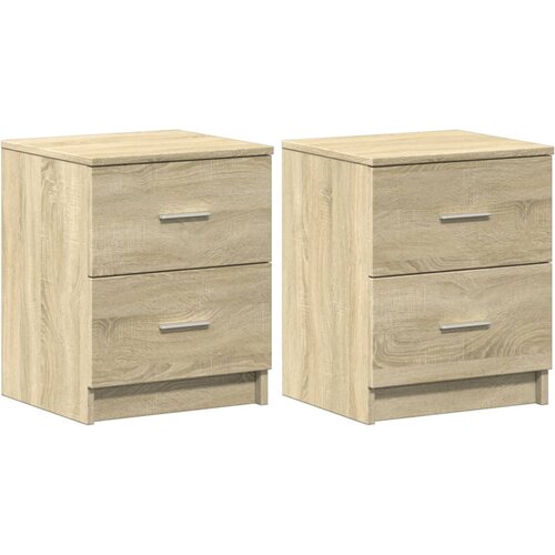 vidaXL Nočne omarice 2 kosa z 2 predaloma sonoma hrast 40x36x50 cm, (5000298629) Cene