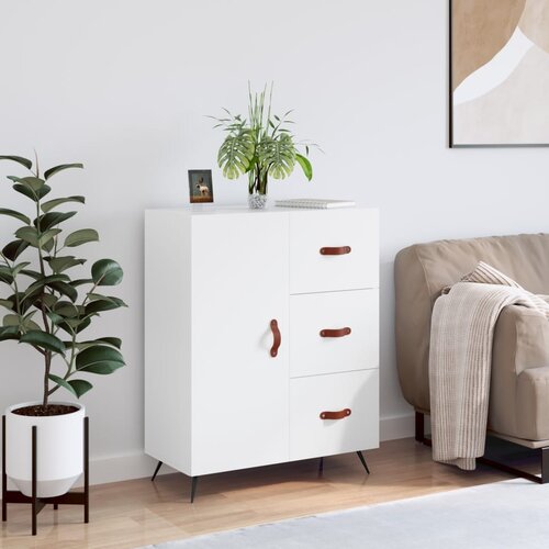 vidaXL Komoda bijela 69 5x34x90 cm od konstruiranog drva Cijene