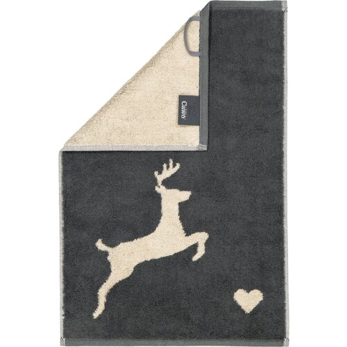 Caw&amp;ouml; Brisača za goste Alpenchic - jelen, 30 x 50 cm - granite 73 Slike