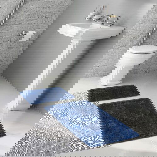  Cottonkt 000188 Dark Blue Bathmat Set (2 Pieces) Cene