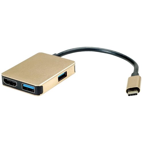 Roline gold usb type c priključna postaja\, hdmi 4K\, 2x usb 3.2 gen 1\, 1x pd usb 2.0 adapter 12.02.1120, (20429872) Cene