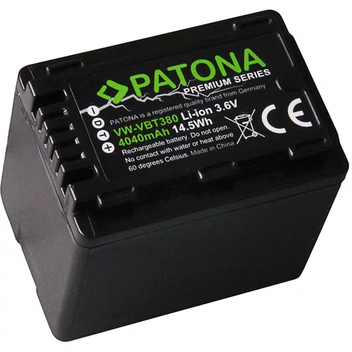 Patona Baterija VW-VBT380 za Panasonic HC-V110 / HDC-H100 / SDR-H100, 4040 mAh