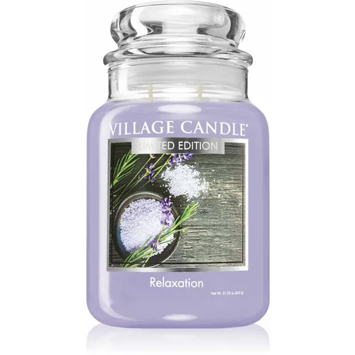 Village Candle Relaxation mirisna svijeća (Glass Lid) 602 g